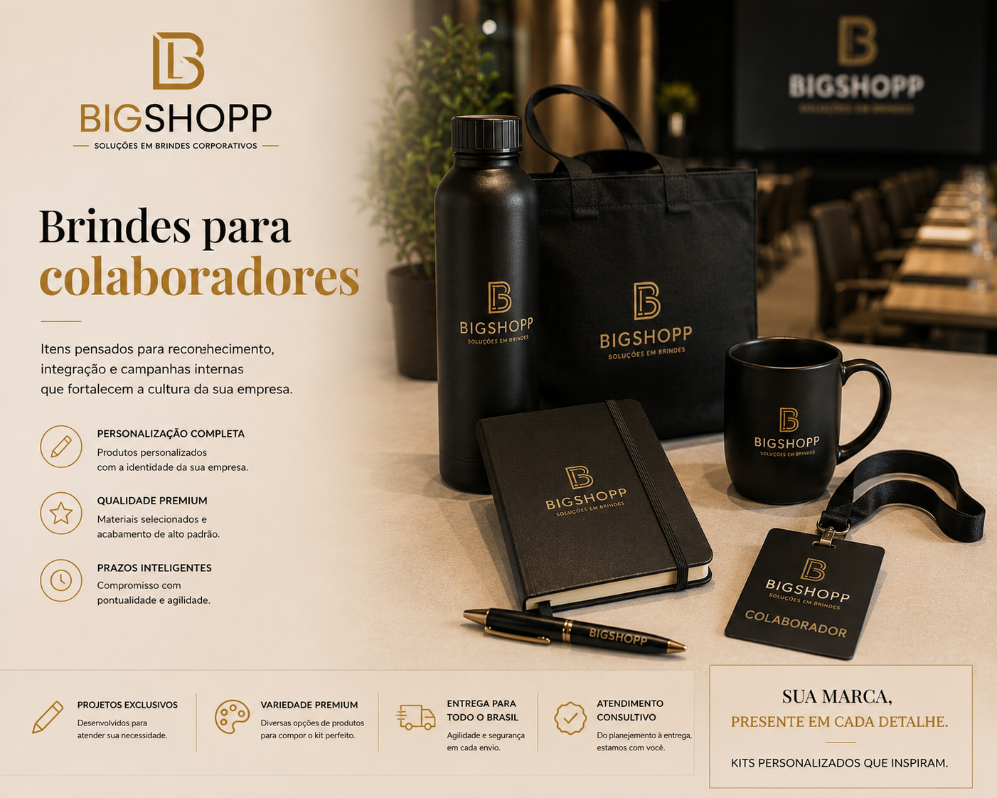Brindes para colaboradores